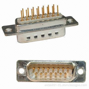 Machined Contact D-sub Connector, Vertical, Female or Male Type